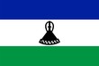 Flag of Lesotho. Illustration over white background