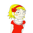 jeune fille robe rouge