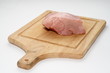 Piece of meat isolated on white background.