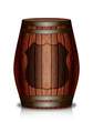 Wooden barrel, with a clean label