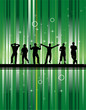 Party with green background