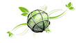 Environnement écologie 3D organique fond blanc