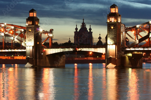Photo: Russia. Petersburg. Peter the Great Bridge Russia. Petersburg. Peter the Great Bridge