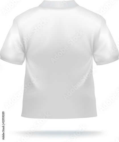 polo shirt template back. White men#39;s polo shirt (ack)