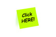 Click Here! on a post-it note Click Here! on a post-it note