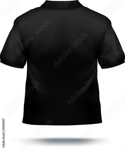 polo shirt template back. Black men#39;s polo shirt (ack)