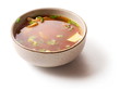 Miso soup with green onion in small dish Miso soup with green onion in small dish