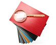 Books and a magnifier Books and a magnifier