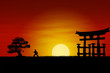 Quadro Japanese Sunset