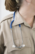 Emergency Medical Service officer wearing a stethoscope.