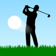 golfspieler auf dem rasen