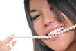 woman teeth pearl