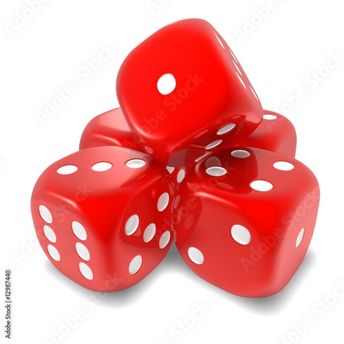 Dice red set