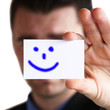 Visitenkarte mit Smiley Visitenkarte mit Smiley