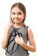 Little girl with stethoscope Little girl with stethoscope