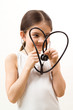 Little girl with stethoscope Little girl with stethoscope