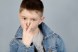 Gesticulating boy