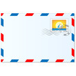 Vektor: Briefumschlag und Briefmarke Briefumschlag und Briefmarke