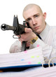 Accountant armed with a rifle Accountant armed with a rifle