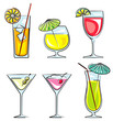 Cocktails vector illustration