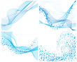 set of water backgrounds