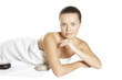 beautiful girl about aroma by candles beautiful girl about aroma by candles