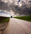 Photo: landscape for truck on road and stormy sky landscape for truck on road and stormy sky