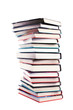 big pile of books isolated