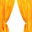 bright drapery on a white