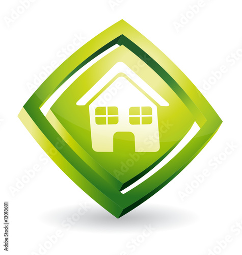Green house icon