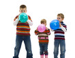 Blowing up toy balloons