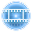 Film icon ice, isolated on white background.