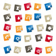 Sticky Web Icon Set. Easy To Edit Vector Image.