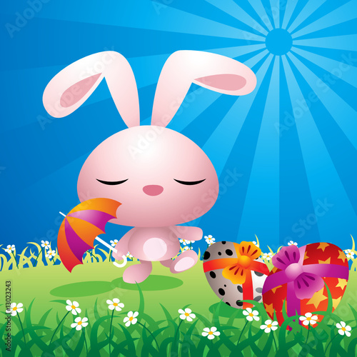 cute easter bunnies cartoon. Cute Easter bunny