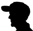 profil d'homme à la casquette