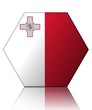 malte drapeau hexagone malta flag