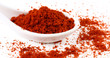 Spoon of red chili powder