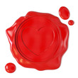 Illustration: Sigillo di ceralacca con cuore Sigillo di ceralacca con cuore