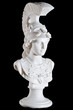 Classic white marble bust of Athena isolated on black Classic white marble bust of Athena isolated on black