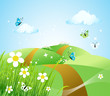 Spring meadow beautiful