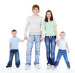 family holding each other hands