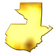 Guatemala 3d Golden Map Guatemala 3d Golden Map