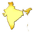 India 3d Golden Map India 3d Golden Map