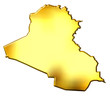 Iraq 3d Golden Map