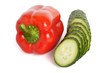 Red pepper and cucumber