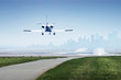 Landing airplane