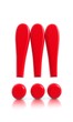 Surprise concept three exclamation stick together 3d rendered