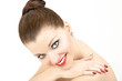 The beauty with manicure