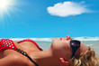 Perfect Holidays. Girl is lying on the sun