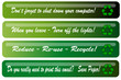 Office reminder headers for recycling